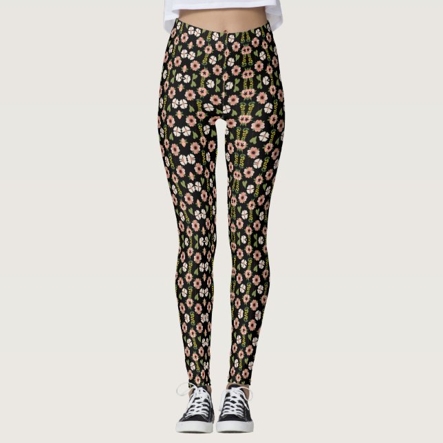 Leggings "Leggings d'élégance florale" (Devant)