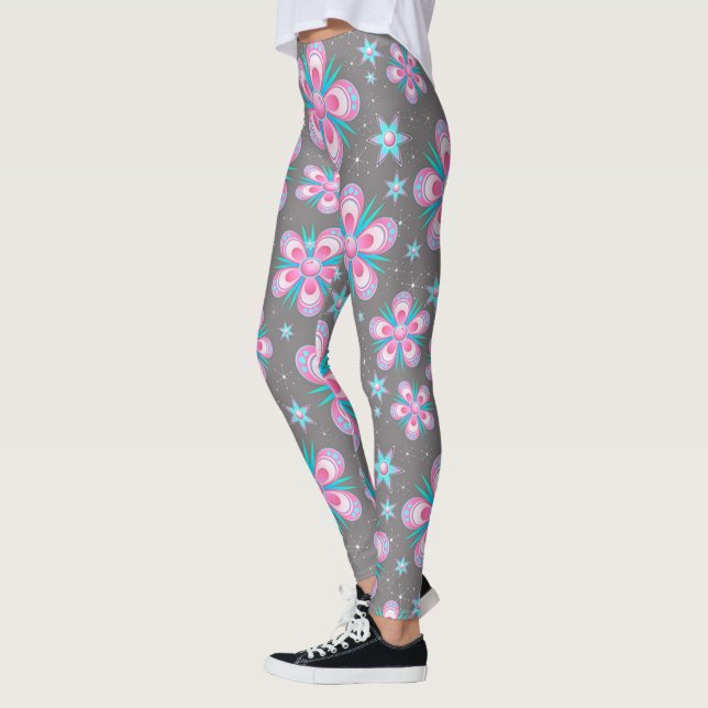 Leggings Leggings/Fleurs et étoiles (Gauche)