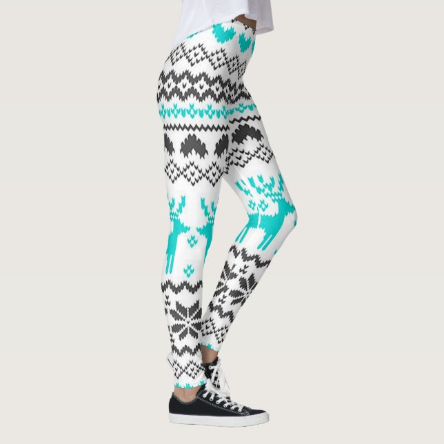 Leggings Leggings/Reindeers et Coeurs de Noël (Droite)