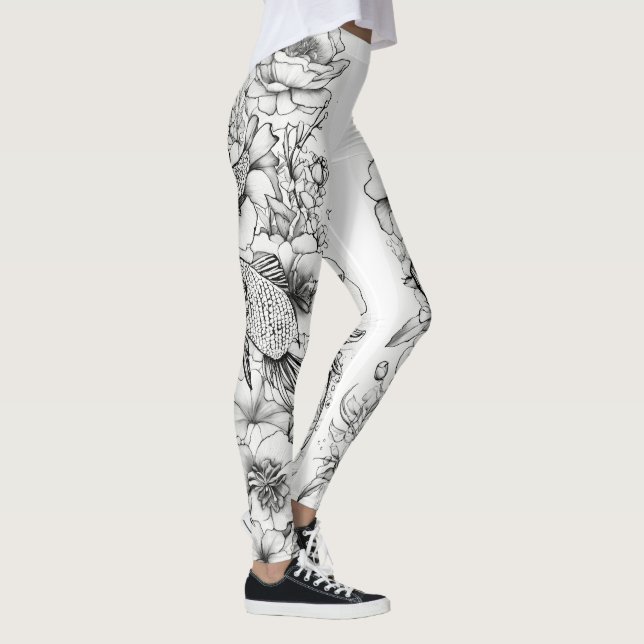Leggings Leggings"Whimsical Exocoetidae Ballet : huit petit (Droite)