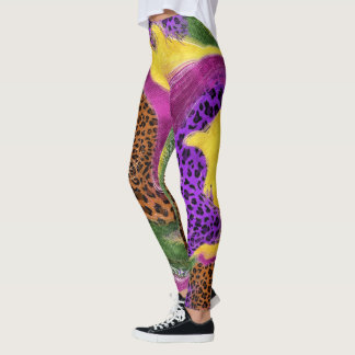 Leggings leggins abstraits, leggins de léopard