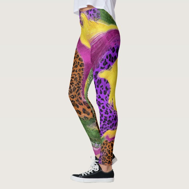 Leggings leggins abstraits, leggins de léopard (Gauche)