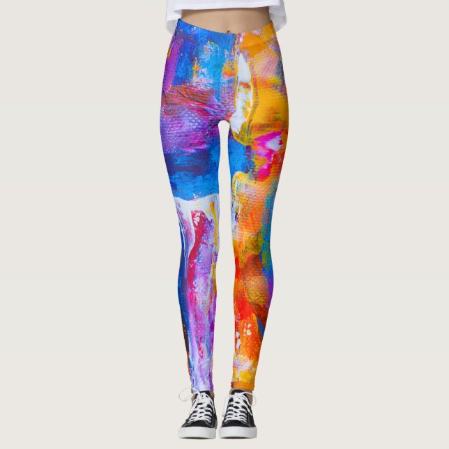 Leggings leggins arte abstracto en multicolor (Devant)