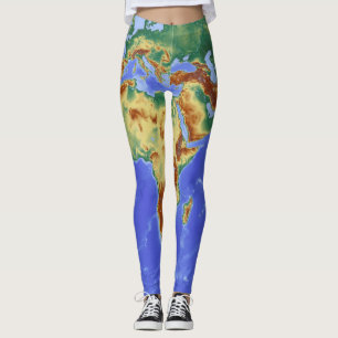 Leggings leggins carte du monde