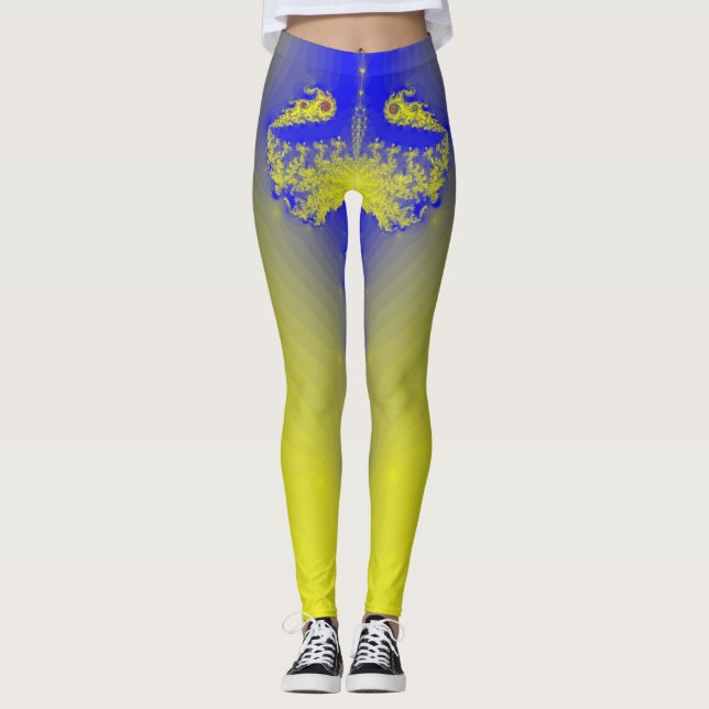 Leggings Leggins de style révolutionnaire jaune (Devant)