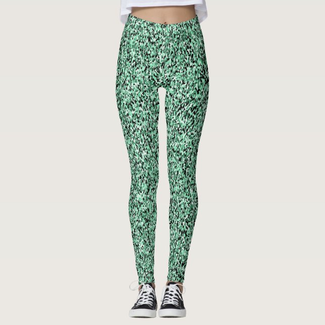 Leggings Leggins Motifs Micro Camo Vert (Devant)