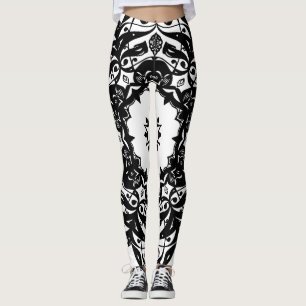 Leggings Leggins noirs et blancs