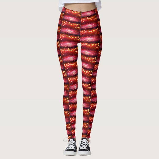 Leggings Leggins Red Sparkle (Devant)