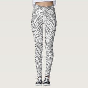 Leggings Légigations grises et dentelles