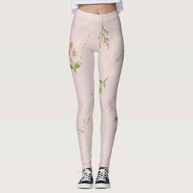 LEGGINGS LEGINGS ROSE DU PRINTEMPS (Devant)