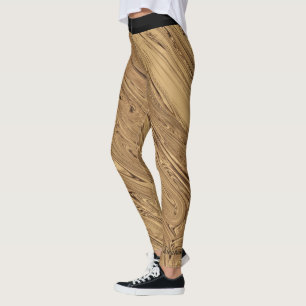Leggings Legs d'or liquide avec bande de poing noire