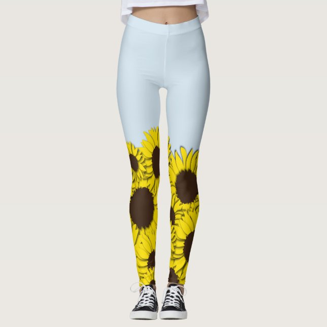 Leggings Legs du ciel bleu de tournesol (Devant)