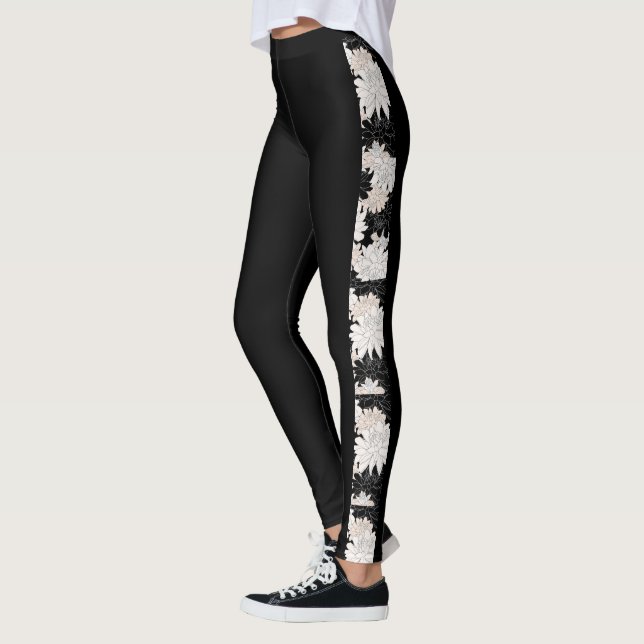 Leggings Legs floral noir de Dahlia (Gauche)