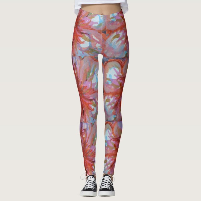 LEGGINGS LÉGUMES FLORALES PAR PAULA VRAIMENT. (Devant)