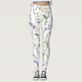 Leggings légumineuse à fleurs