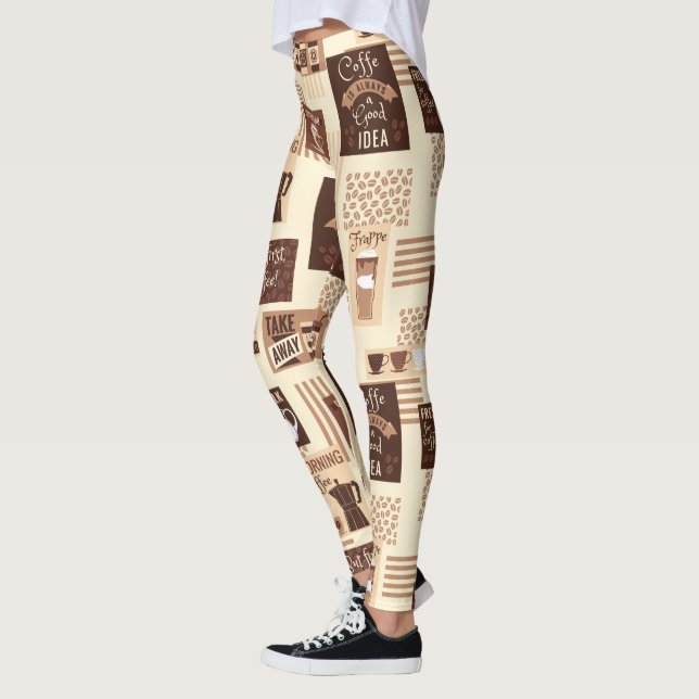 Leggings Légumineuses à café Motif (Gauche)