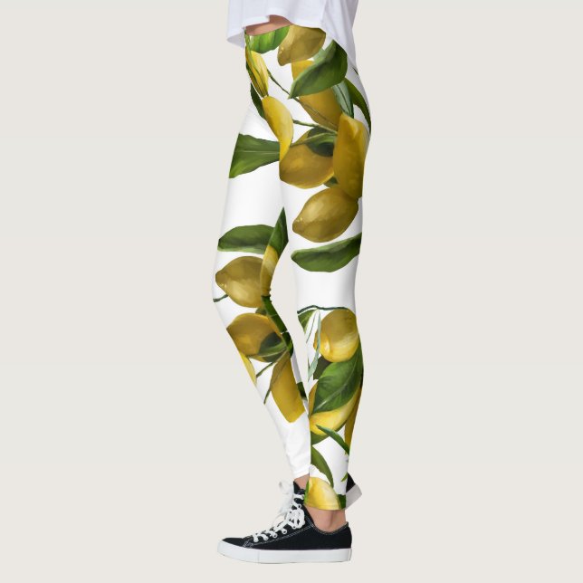 Leggings Légumineuses à citron intéressantes (Gauche)