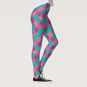 Leggings Légumineuses à échelle de sirène   Pantalons de yo