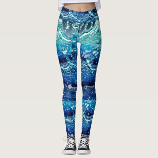 Leggings légumineuses à éclaboussures d'eau