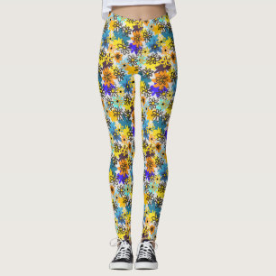 Leggings légumineuses à fleurs