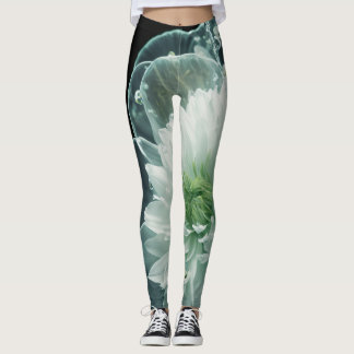 Leggings légumineuses à fleurs aquatiques