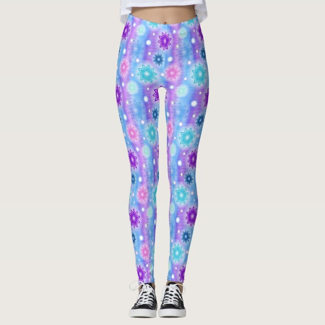 Leggings légumineuses à fleurs de neige (Devant)
