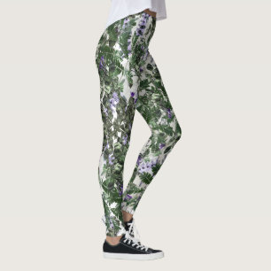 Leggings Légumineuses à fleurs et à spirales