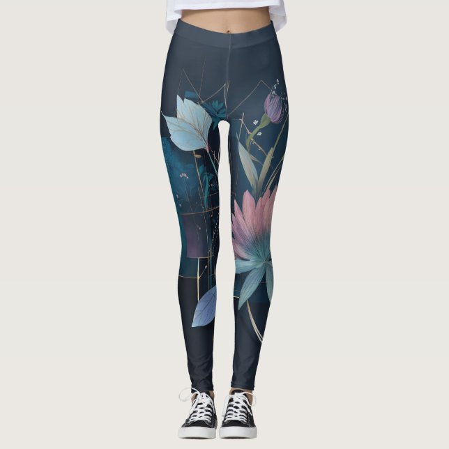 Leggings légumineuses à fleurs mignonnes (Devant)