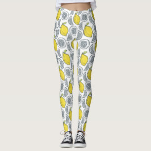 Leggings Légumineuses à Motif citron