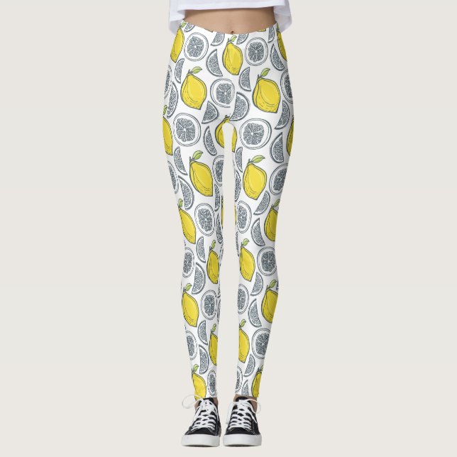 Leggings Légumineuses à Motif citron (Devant)