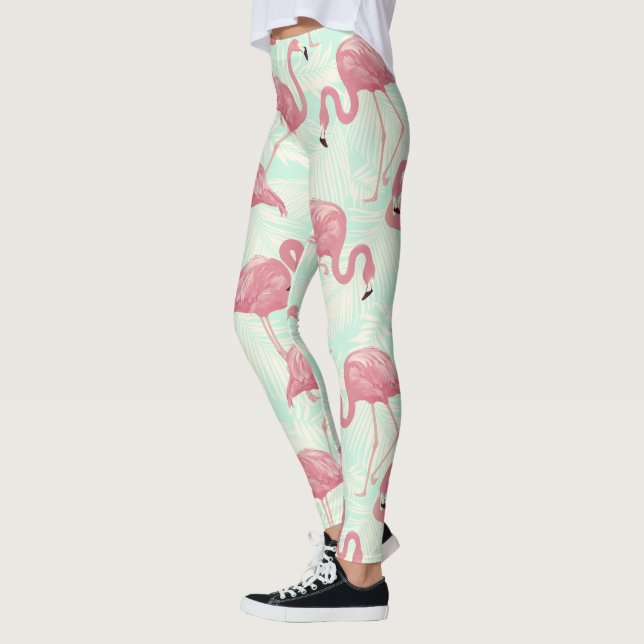 Leggings Légumineuses à motif Flamingo (Gauche)