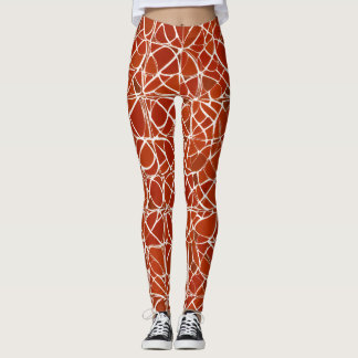 Leggings légumineuses à motifs floraux rouges