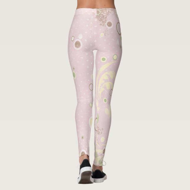 Leggings Légumineuses à papillon rose (Dos)