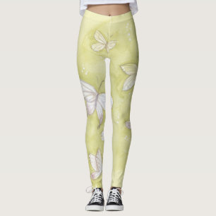 Leggings Légumineuses à papillons d'aquarelle
