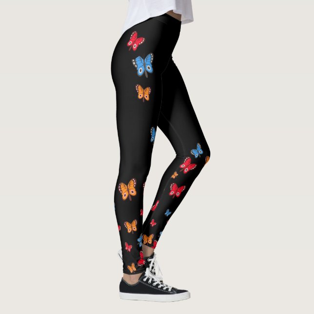 Leggings Légumineuses à papillons Tricolor (Droite)