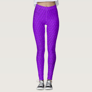 Leggings légumineuses à peau de serpent violet