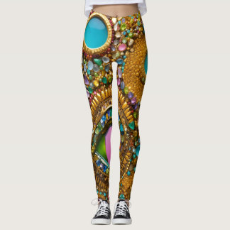 Leggings légumineuses à pierres et pierres précieuses