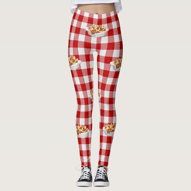 Leggings légumineuses à poutine plaid (Devant)