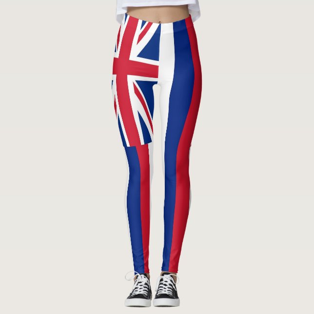 Leggings Légumineuses avec drapeau de l'État d'Hawaii, État (Devant)