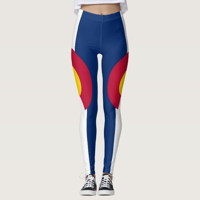 Leggings Légumineuses avec drapeau de l'État du Colorado, É (Devant)