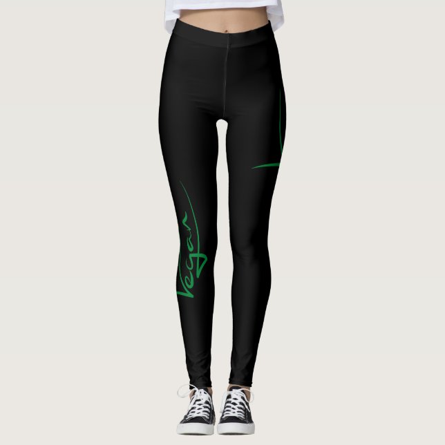 Leggings Légumineuses avec signature végétale (Devant)