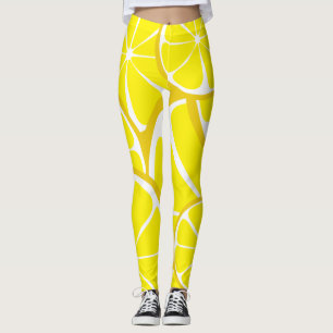 Leggings Légumineuses Citrus Citron d'été - Gras Imprimer