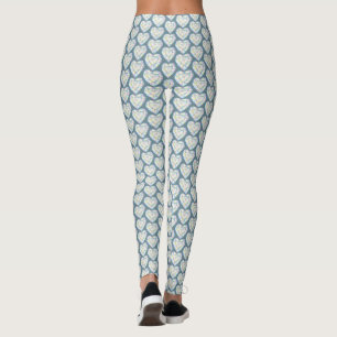 Leggings Légumineuses d'aquarelle au coeur de diamant
