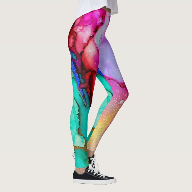 Leggings Légumineuses d'aquarelle sauvages (Droite)