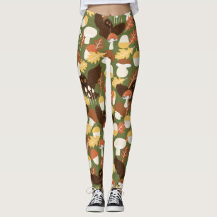 Leggings Légumineuses de chouette et de champignons