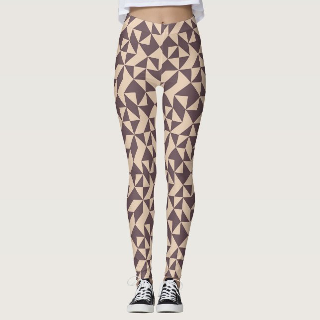 Leggings Légumineuses de conception au chocolat pour femmes (Devant)