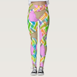 Leggings Légumineuses de crème glacée fraise