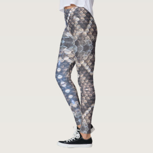 Leggings Légumineuses de la peau de crotale de diamant de