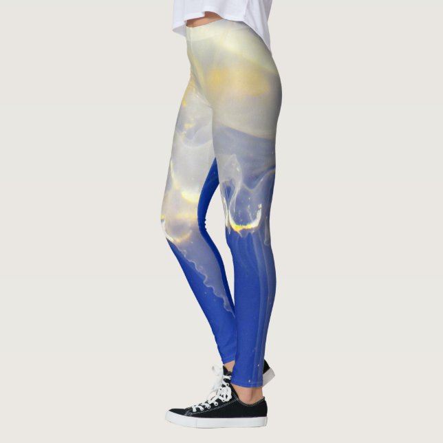 Leggings Légumineuses de méduses - Photo d'une méduse (Gauche)