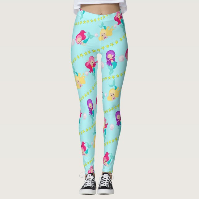 Leggings Légumineuses de sirène (Devant)